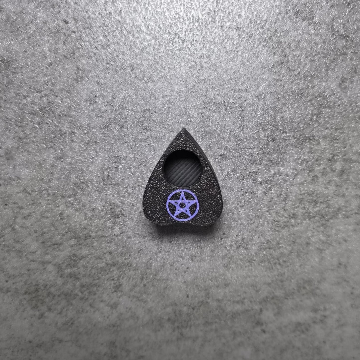 Ouija Board Planchette (Spirit Board) Hide for Jumping Spiders, w/Pentacle, Magnetic