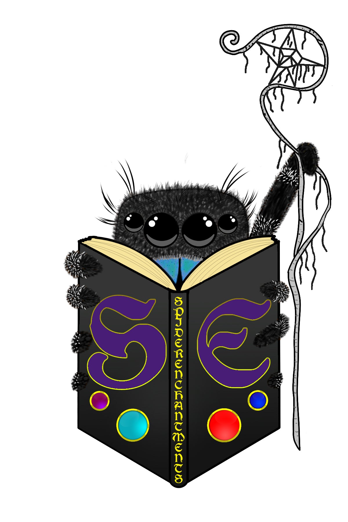 3 inch Jumping Spider Sticker (Spider Enchantments famous logo)