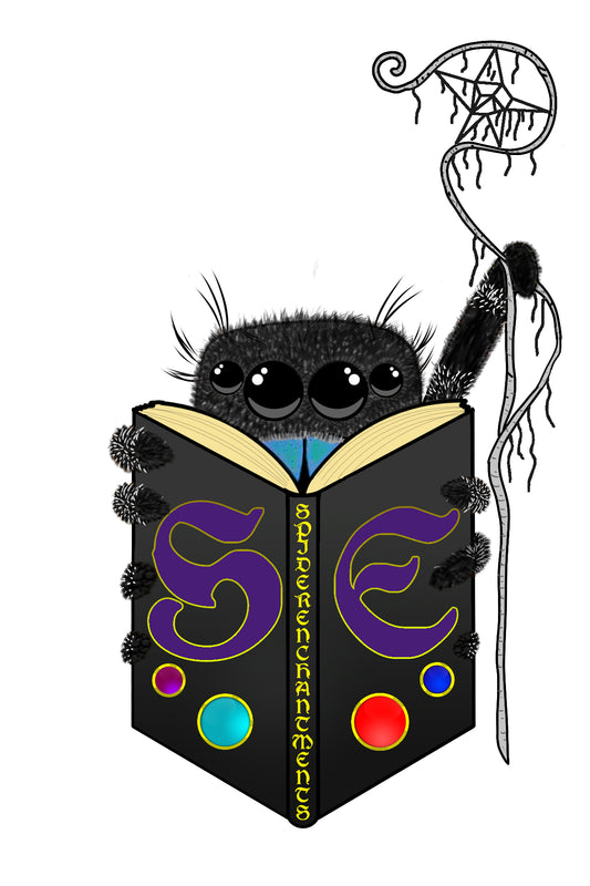 3 inch Jumping Spider Sticker (Spider Enchantments famous logo)
