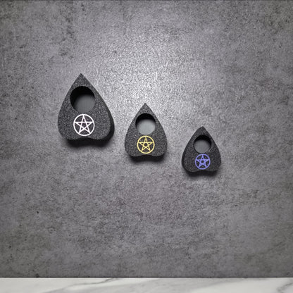 Ouija Board Planchette (Spirit Board) Hide for Jumping Spiders, w/Pentacle, Magnetic